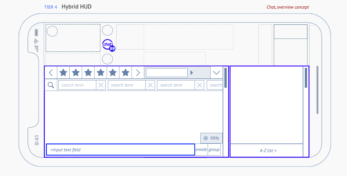 video game UI Artist composition wireframe mobile game