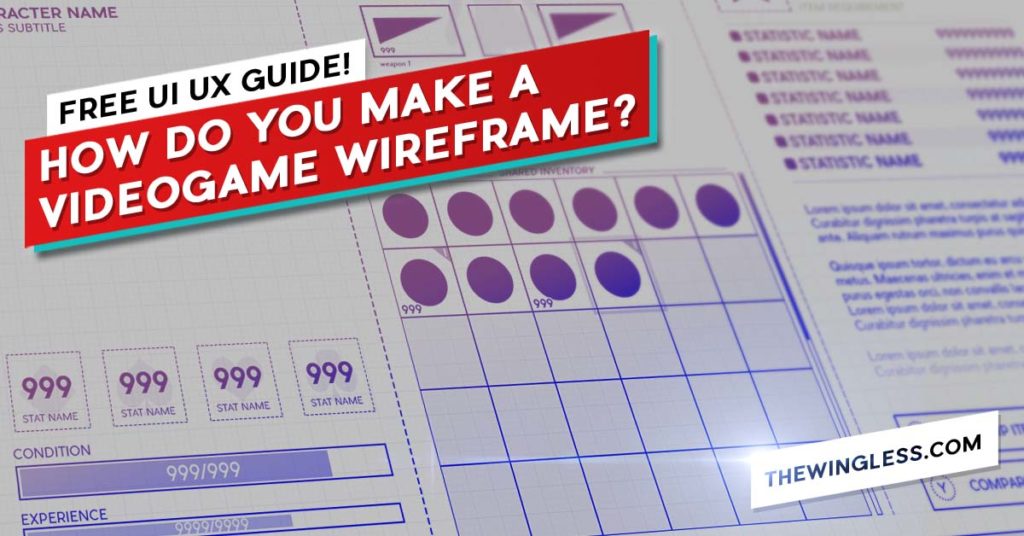 videogame UX Wireframe examples cover