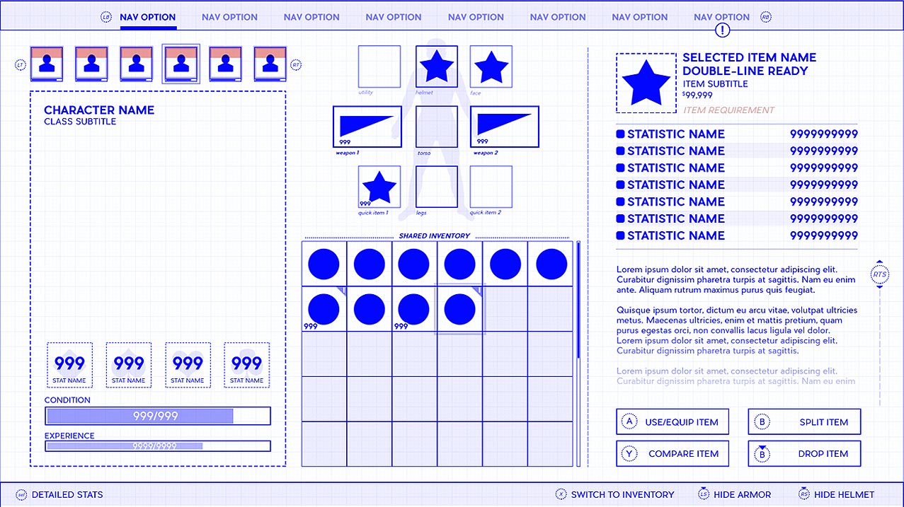 Player Status and Inventory UI Designs - Creations Feedback