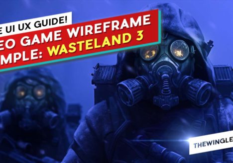 Example of game Wireframe UI UX, Wasteland 3 RPG blog cover