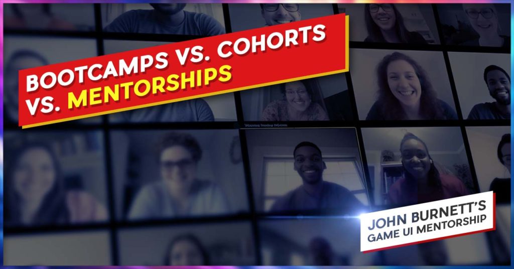 2024_Blog_Art_BootcampCompare FREE Game UI Design Course Blog Cohort and Bootcamp blog art