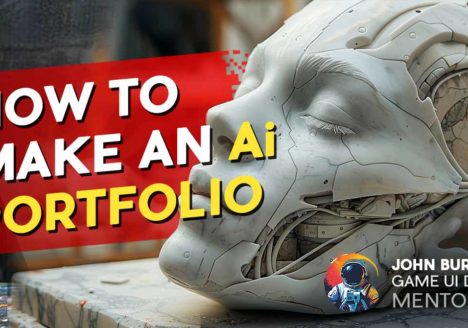 FREE Game UI Design Course Blog 2024 How to Make an AI Portfolio Thumbnail