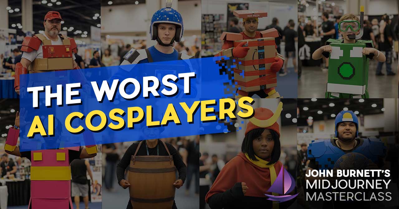 Midjourney_Project_Cosplayersl Midjourney Ai Masterclass Artificial Intelligence Image to Video Experiment the worst cosplayers cover
